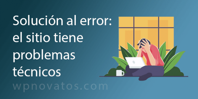sitio tiene problemas tecnicos